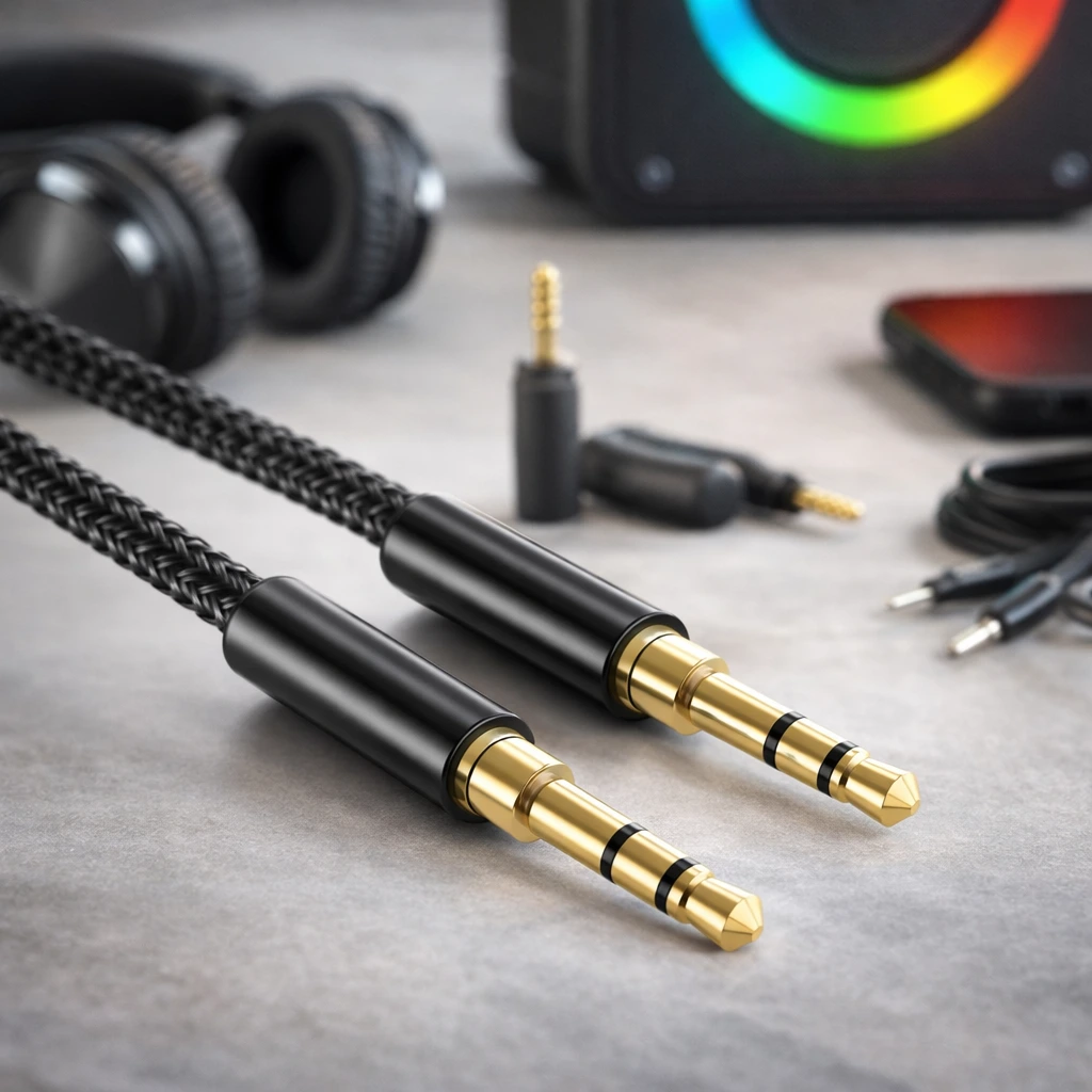 Syncwire 3.5mm Nylon Braided Aux Cable (3.3ft/1m,Hi-Fi Sound), Audio Auxiliary Input Adapter Male to Male Cord for Headphones, Car, Home Stereos, Speaker, iPhone, iPad, iPod, Echo & More – Black